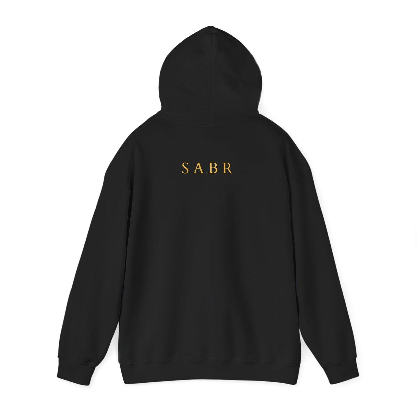 Arabic Calligraphy 'Sabr' White Hoodie — Minimal Faith-Inspired Sweatshirt