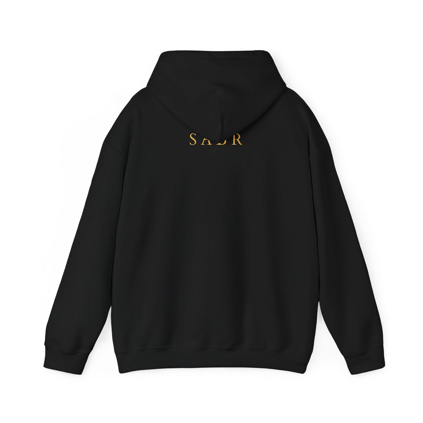 Arabic Calligraphy 'Sabr' White Hoodie — Minimal Faith-Inspired Sweatshirt